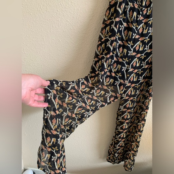 Anthropologie Dolan Silk Floral Wide Leg Jumpsuit Romper 🌴 - Picture 5 of 8